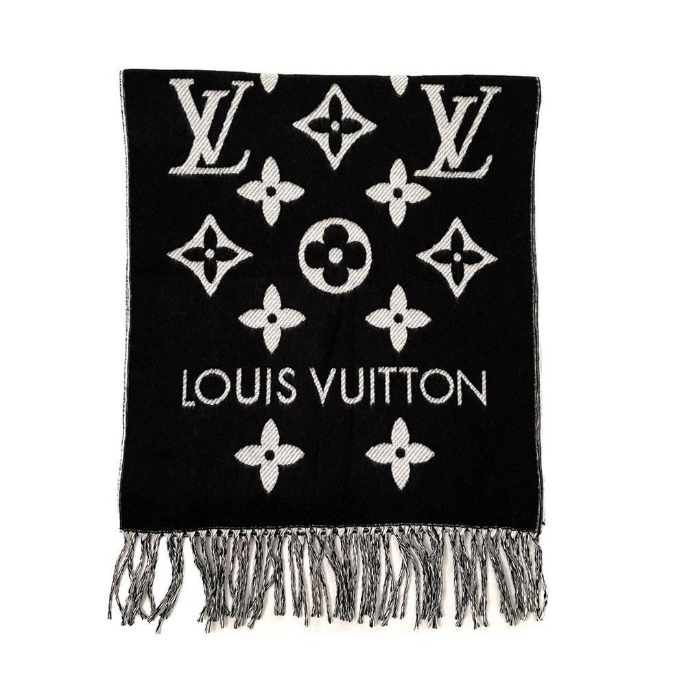 Louis Vuitton Black & White Scarf 70x16 - Picture 4 of 8